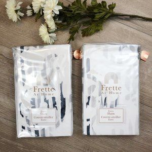TWO Frette At Home Euro Pillow Shams in Sapphire